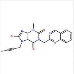 8-bromo-7-(2-butyn-1-yl)-3,7-dihydro-3-methyl-1-((4-methyl-2-quinazolinyl)methyl)-1h-