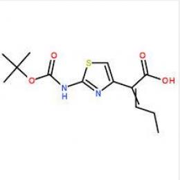 (Z)-2-(2-t-butoxycarbonylaminothiazol-4-yl)-2-pentenoic acid